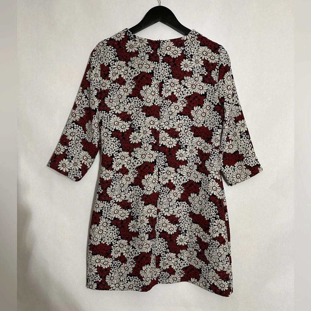Zara Woman Red Black White Floral Daisy Mini Dress Size Medium Blogger Favorite - Picture 11 of 13